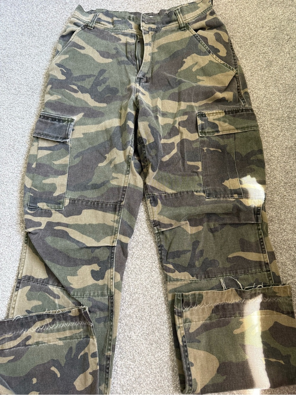 Brandy Melville Woodland Camo Pants in Green and Brown